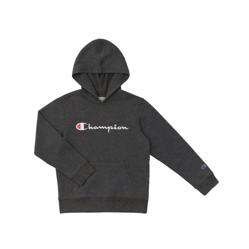 Champion Kids Boys Sweatshirt Fleece Hoodie Pull Top Gray Size XS 5/6